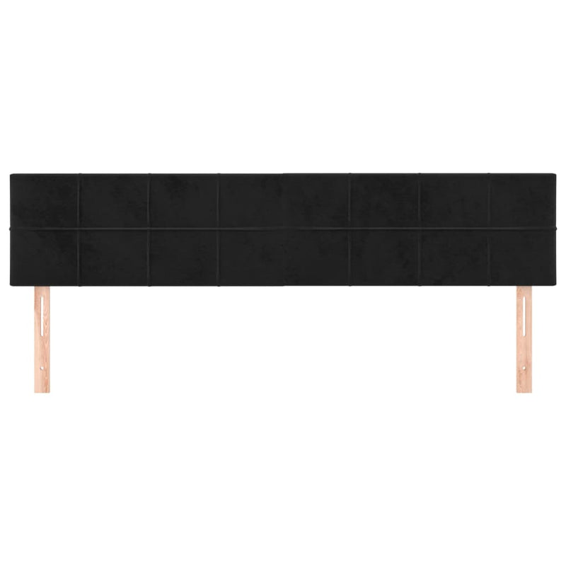 Headboards 2 pcs Black 80x5x78/88 cm Velvet