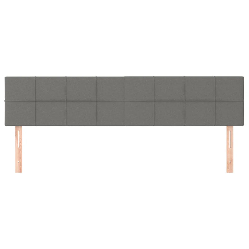 Headboards 2 pcs Dark Grey 100 cm Fabric