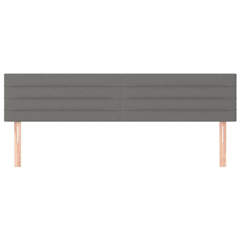 Headboards Dark Grey 200x5x78/88 cm Fabric