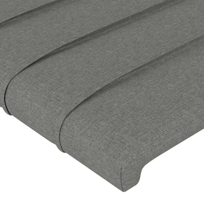 Headboards Dark Grey 200x5x78/88 cm Fabric