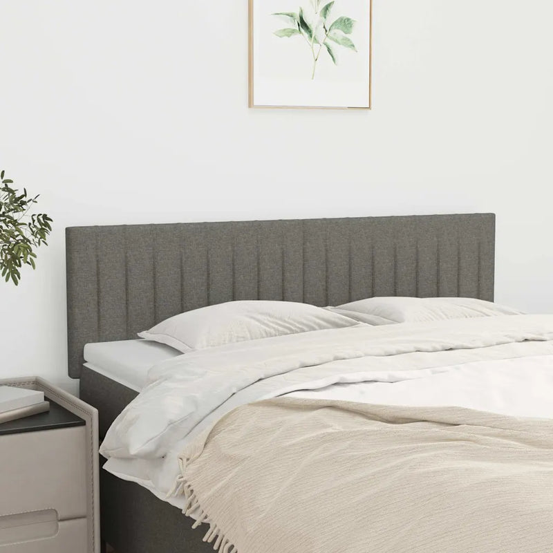 Headboards Dark Grey 144x5x78/88 cm Fabric