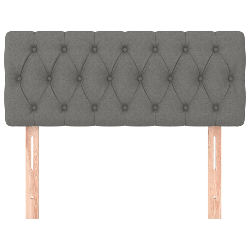 vidaXL Headboard Dark Grey 100x7x78/88 cm Fabric