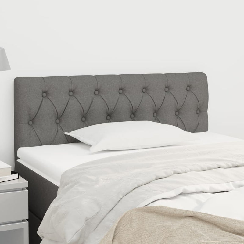 vidaXL Headboard Dark Grey 100x7x78/88 cm Fabric
