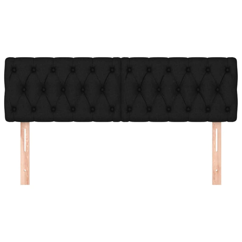 vidaXL Headboards 2 pcs Black 80 cm Fabric