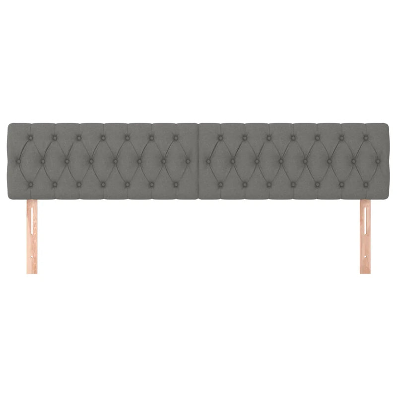 Headboards 2 pcs Dark Grey 100 cm Fabric