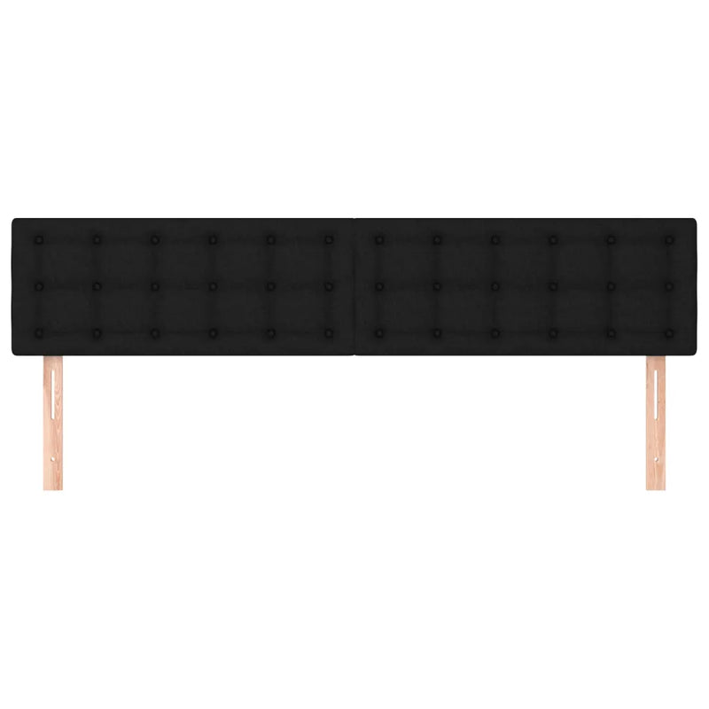 Headboards Black 160x5x78/88 cm Fabric