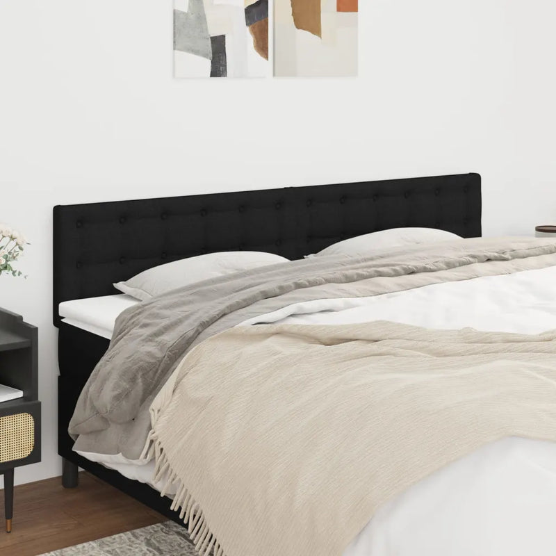 Headboards Black 160x5x78/88 cm Fabric