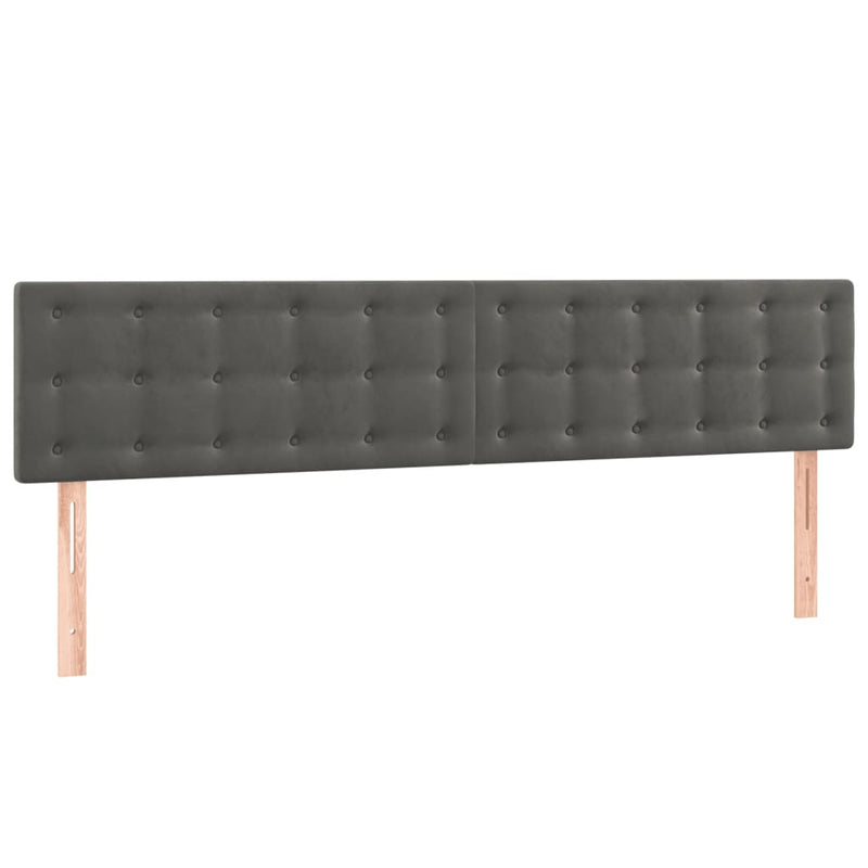 Headboards 2 pcs Dark Grey 80 cm Velvet