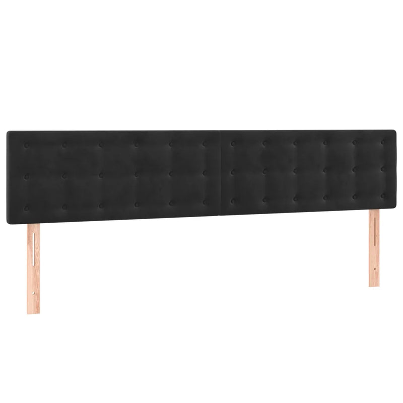 Headboards 2 pcs Black 100 cm Velvet