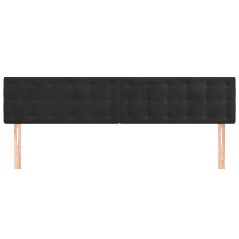 Headboards 2 pcs Black 100 cm Velvet