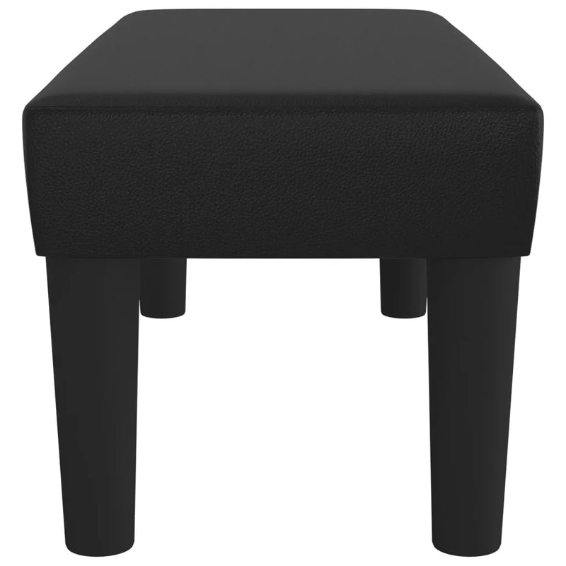 Bench Black 70x30x30 cm Faux Leather