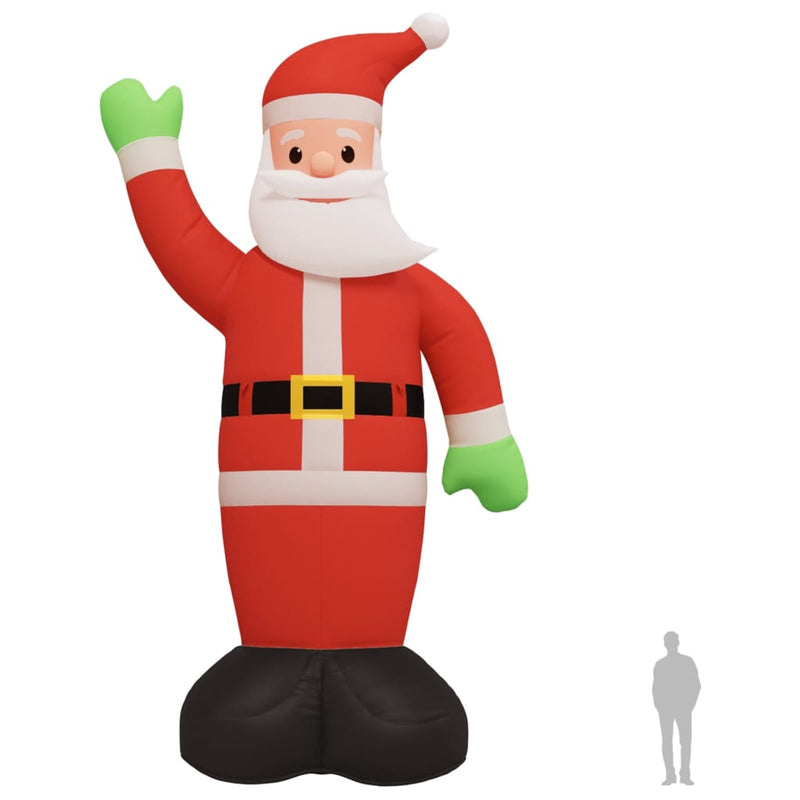 vidaXL Christmas Inflatable Santa Claus with LEDs 1000 cm