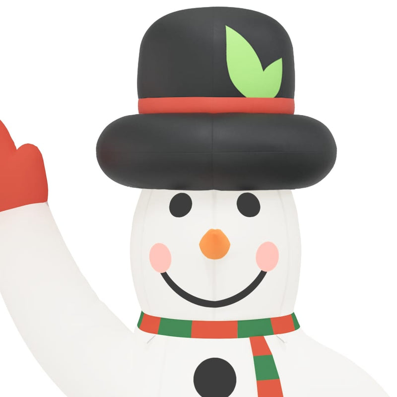 vidaXL Christmas Inflatable Snowman with LEDs 1000 cm
