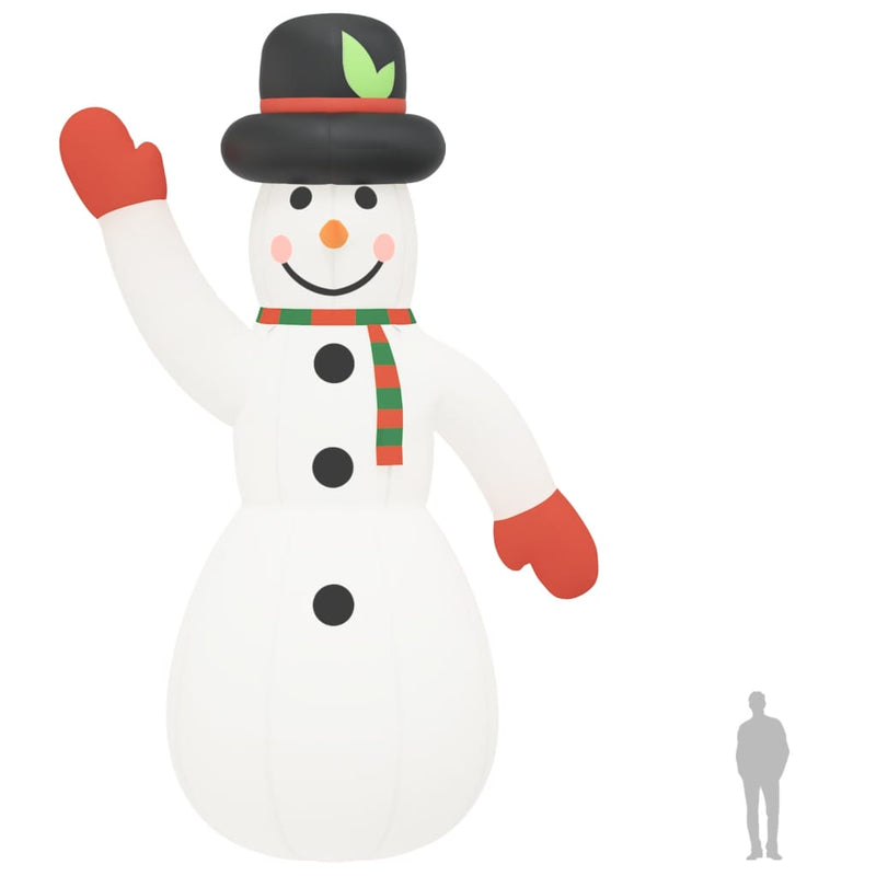vidaXL Christmas Inflatable Snowman with LEDs 1000 cm