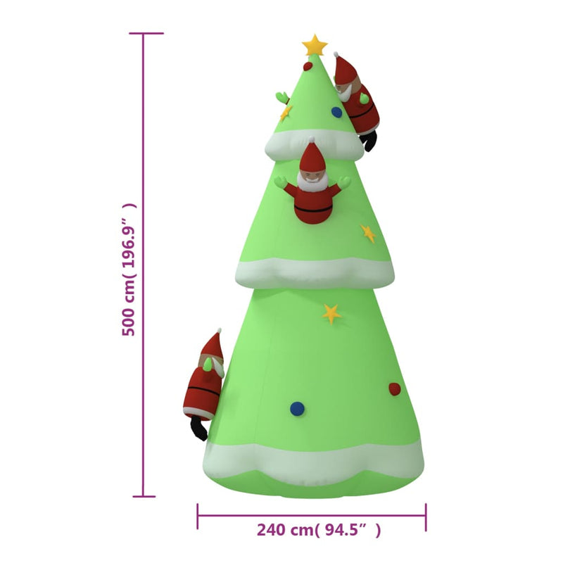 vidaXL Inflatable Christmas Tree with LEDs 500cm