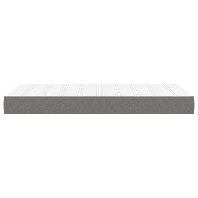 vidaXL Pocket Spring Bed Mattress Dark Grey 90x190x20 cm Fabric