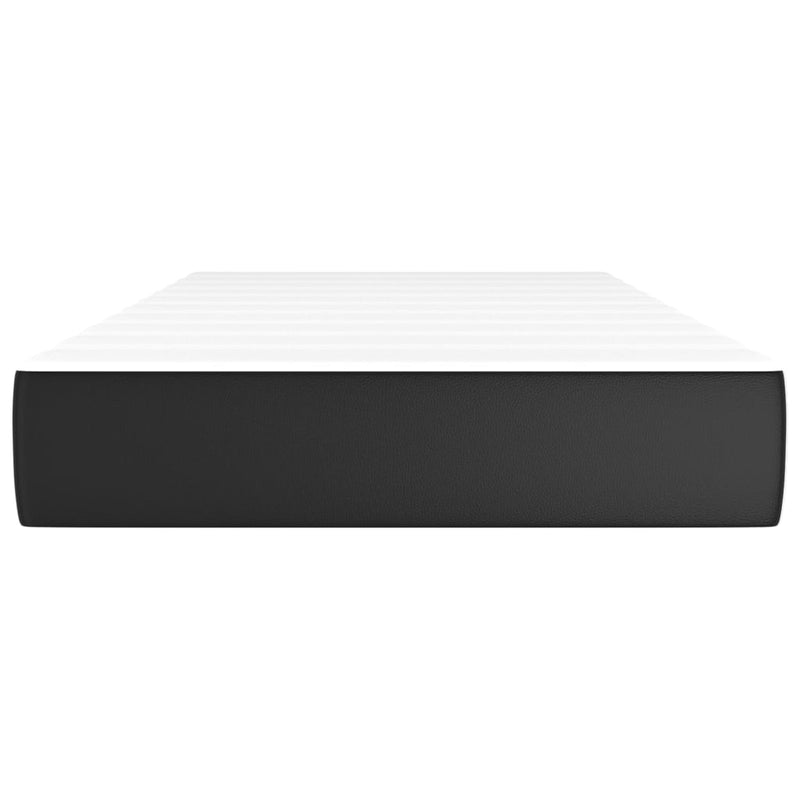 vidaXL Pocket Spring Bed Mattress Black 90x190x20 cm Faux Leather