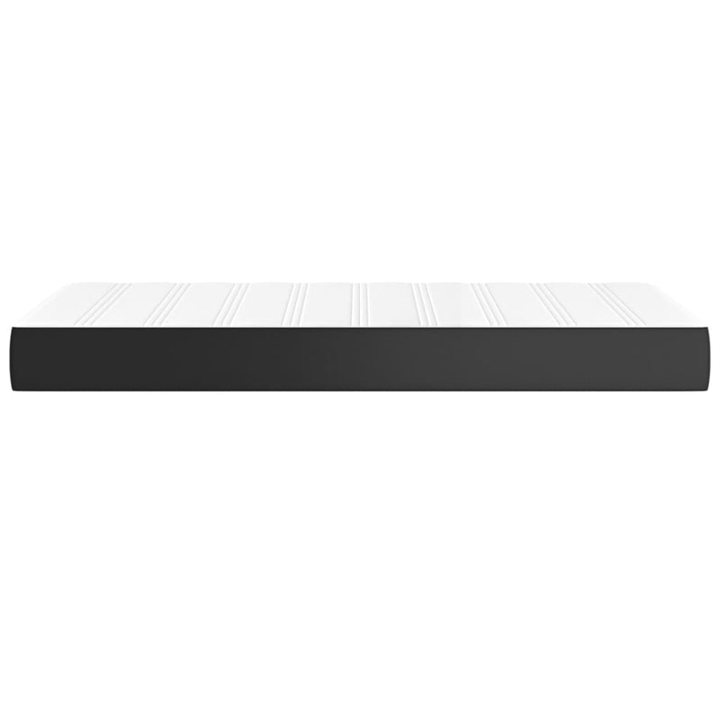 vidaXL Pocket Spring Bed Mattress Black 90x190x20 cm Faux Leather