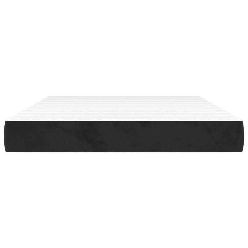 vidaXL Pocket Spring Bed Mattress Black 137x190x20 cm Velvet