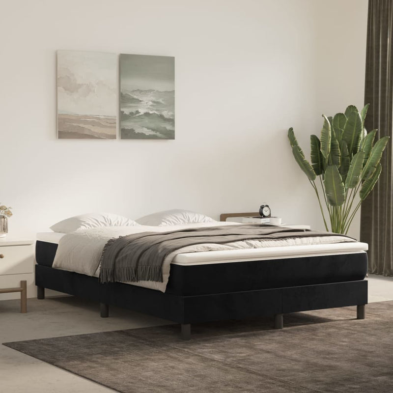 vidaXL Pocket Spring Bed Mattress Black 137x190x20 cm Velvet