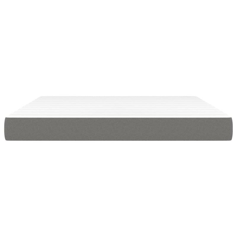 vidaXL Pocket Spring Bed Mattress Dark Grey 152x203x20 cm Queen Fabric