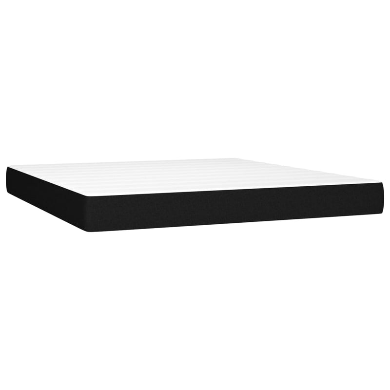 vidaXL Pocket Spring Bed Mattress Black 153x203x20 cm Queen Size Fabric