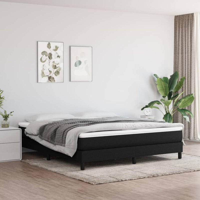 vidaXL Pocket Spring Bed Mattress Black 153x203x20 cm Queen Size Fabric