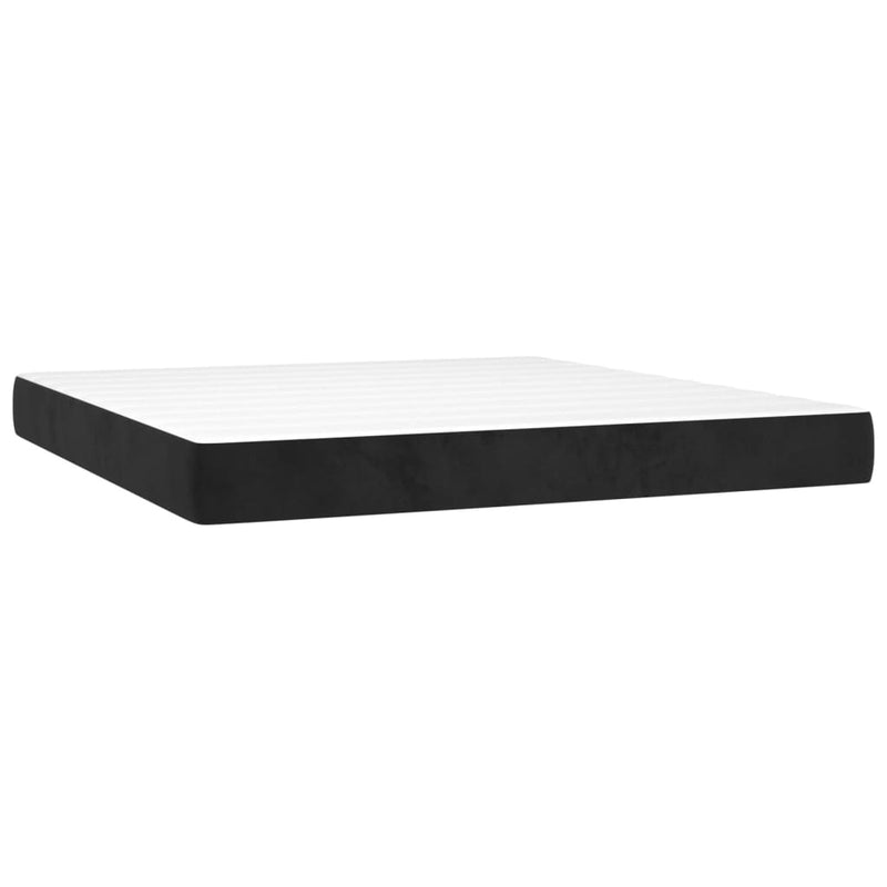 vidaXL Pocket Spring Bed Mattress Black 153x203x20 cm Queen Size Velvet