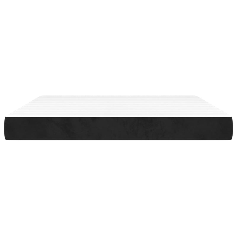 vidaXL Pocket Spring Bed Mattress Black 153x203x20 cm Queen Size Velvet
