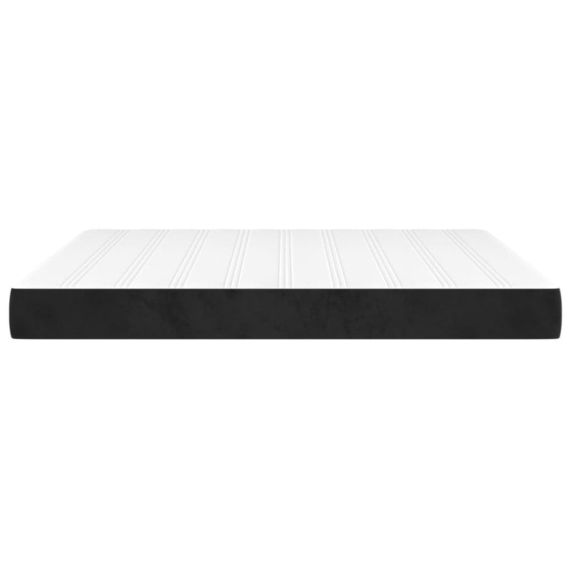 vidaXL Pocket Spring Bed Mattress Black 153x203x20 cm Queen Size Velvet