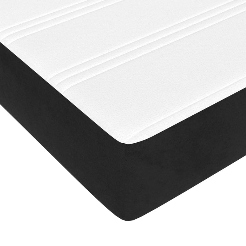 vidaXL Pocket Spring Bed Mattress Black 153x203x20 cm Queen Size Velvet