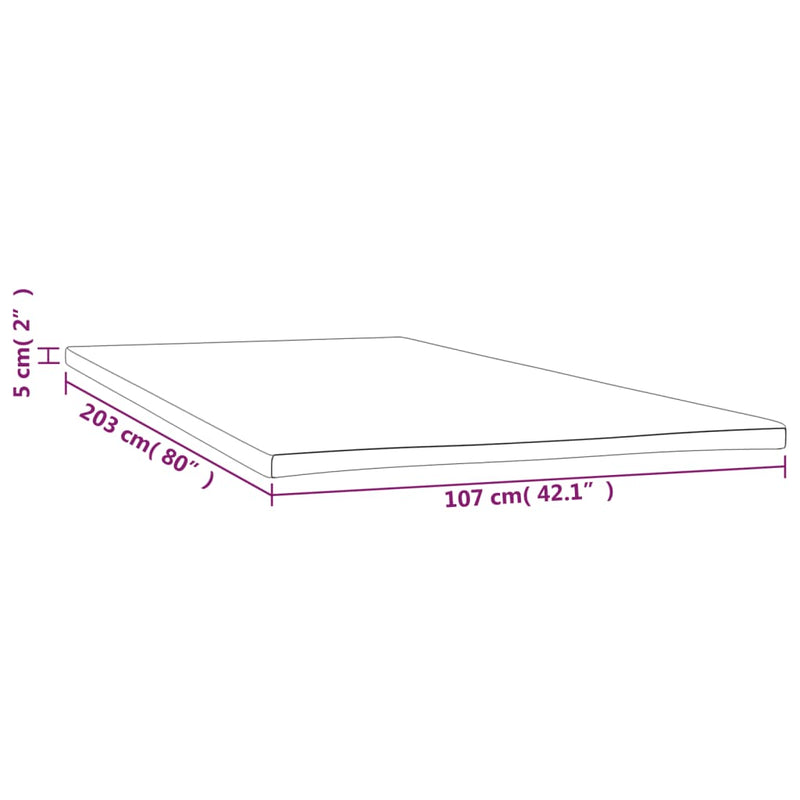 vidaXL Mattress Topper 107x203x5 cm Super Single