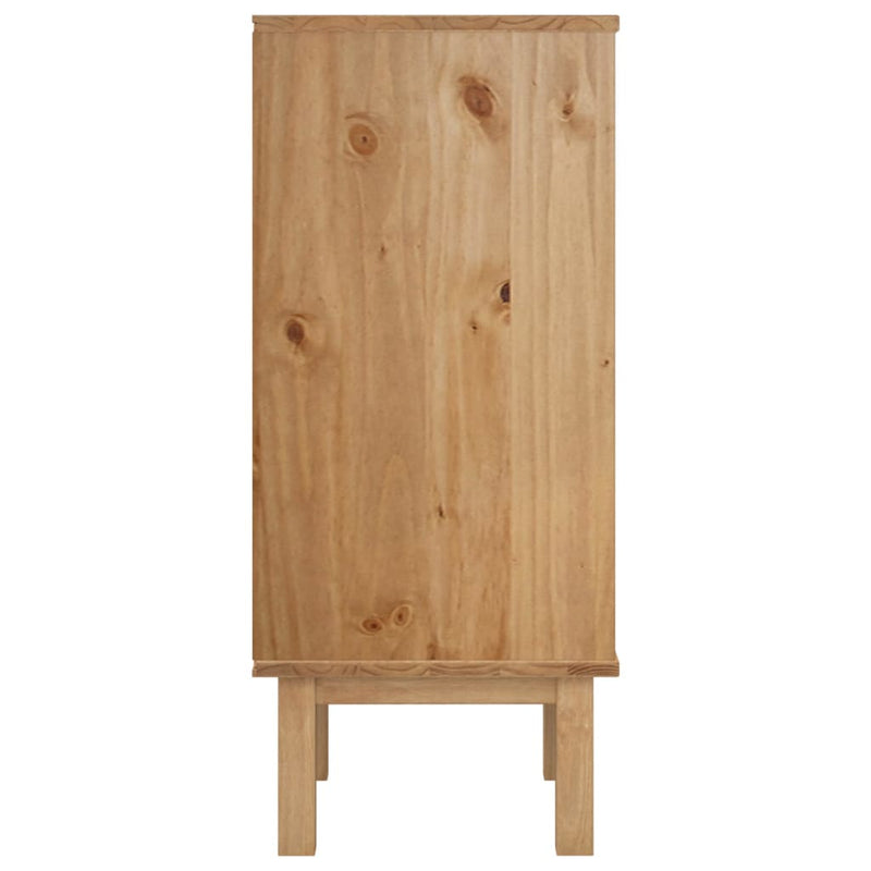 Drawer Cabinet OTTA Brown&Grey 45x39x90cm Solid Wood Pine