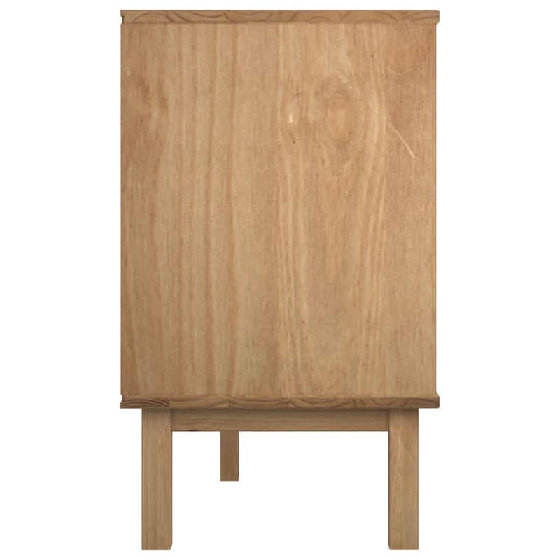 vidaXL Drawer Cabinet OTTA Brown&Grey 111x43x73.5 cm Solid Wood Pine