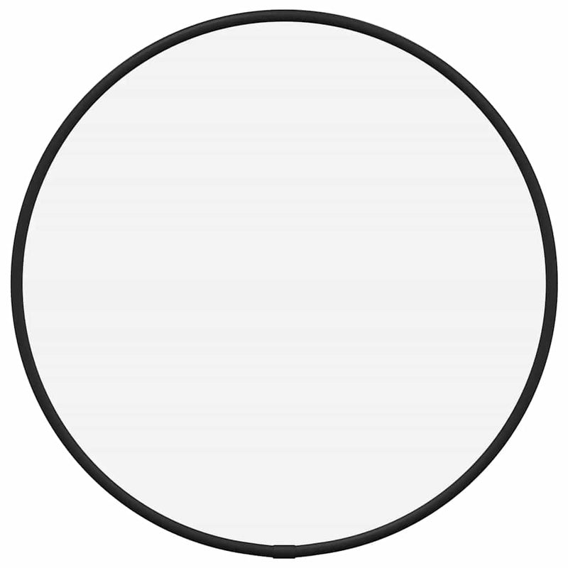 vidaXL Wall Mirror Black Ø 30 cm Round