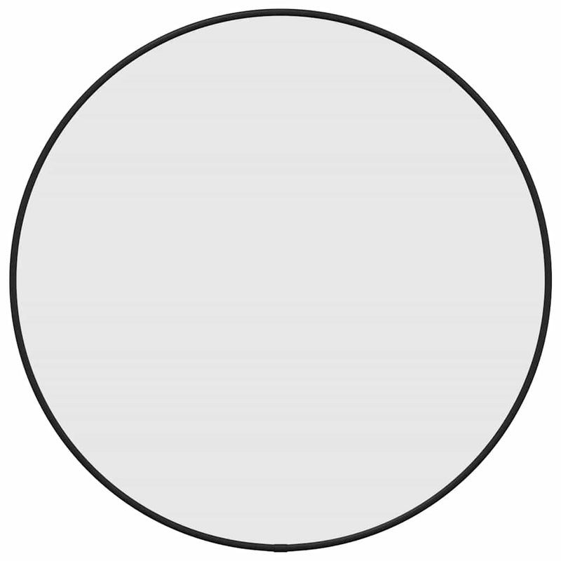 vidaXL Wall Mirror Black Ø 50 cm Round