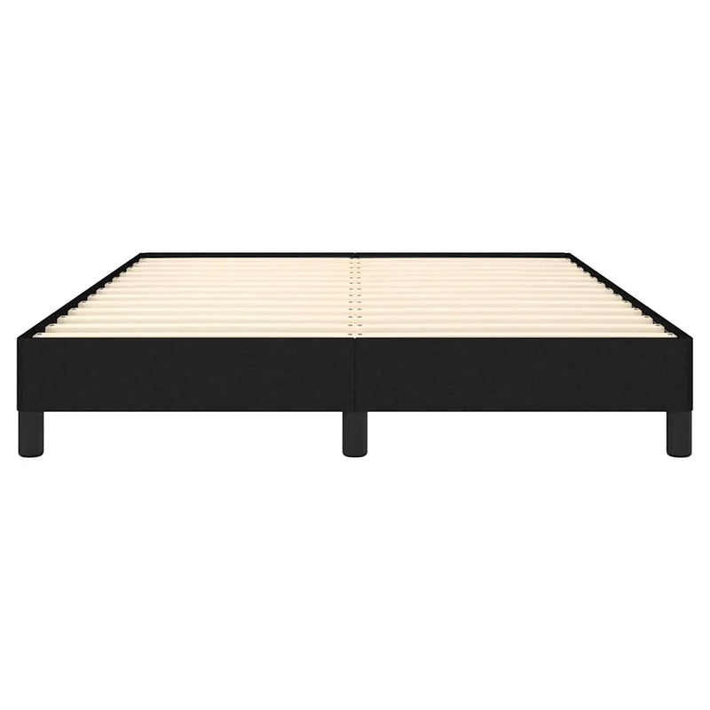 Bed Frame without Mattress Black 137x187 cm Double Fabric
