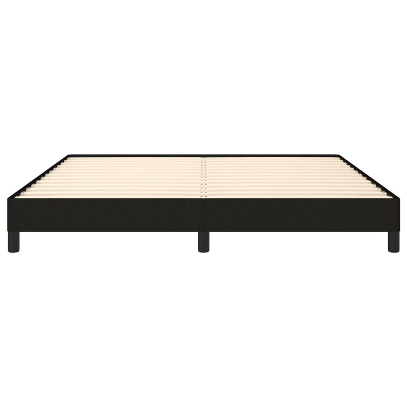 vidaXL Bed Frame without Mattress Black 152x203 cm Queen Fabric