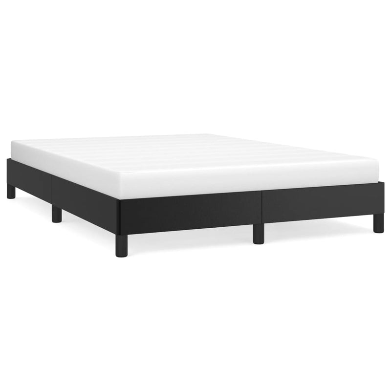 Bed Frame Black 153x203 cm Queen Size Faux Leather