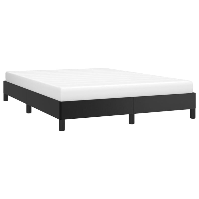 Bed Frame Black 153x203 cm Queen Size Faux Leather