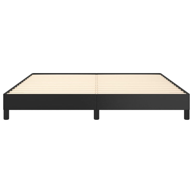 Bed Frame Black 153x203 cm Queen Size Faux Leather