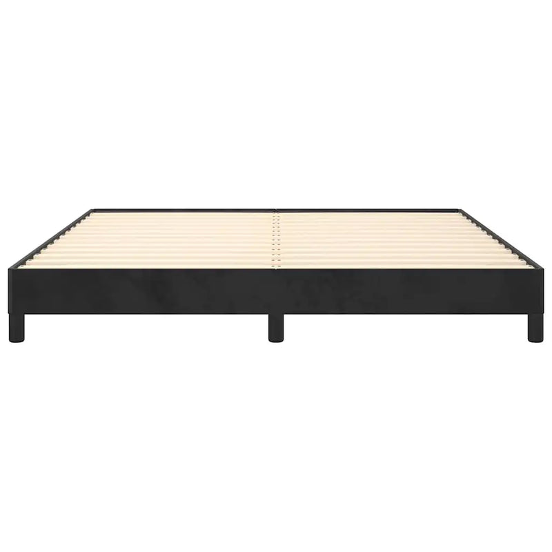 Bed Frame without Mattress Black 152x203 cm Queen Velvet