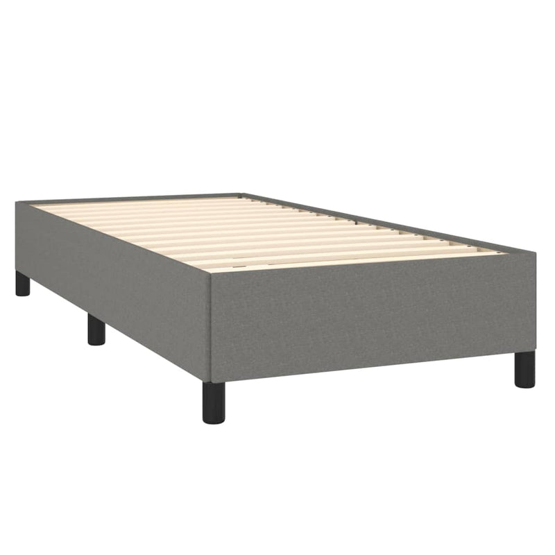 Bed Frame Dark Grey 106x203 cm King Single Size Fabric