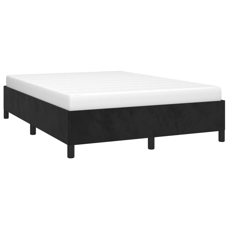 vidaXL Bed Frame without Mattress Black 137x187 cm Double Velvet
