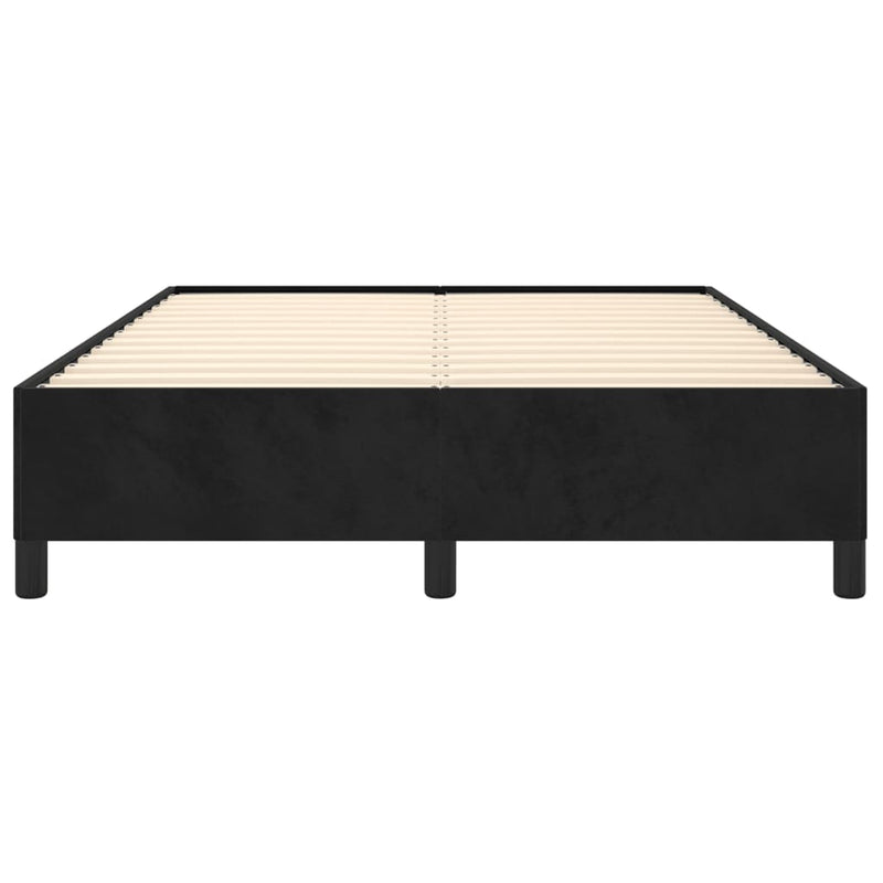 vidaXL Bed Frame without Mattress Black 137x187 cm Double Velvet