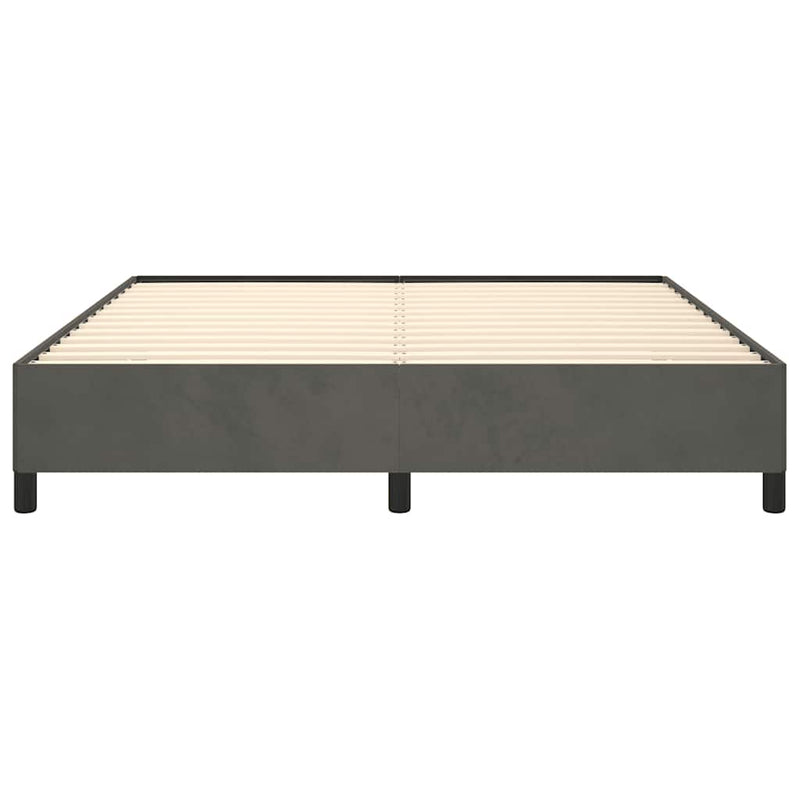 vidaXL Bed Frame without Mattress Dark Grey 152x203 cm Queen Velvet