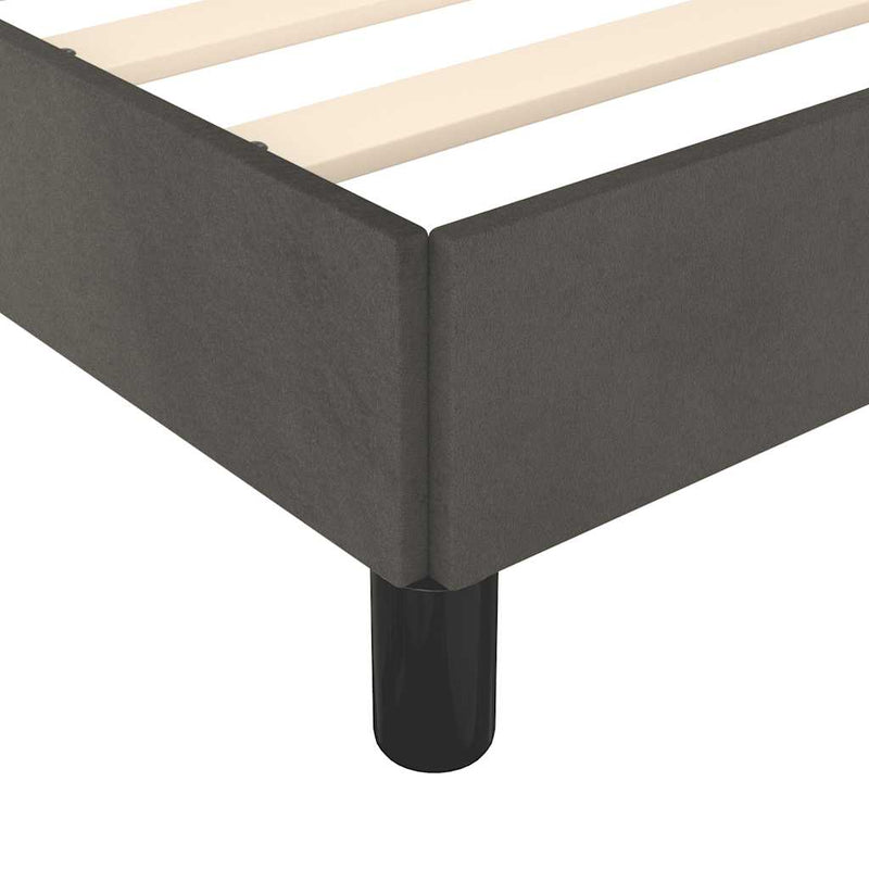 vidaXL Bed Frame without Mattress Dark Grey 152x203 cm Queen Velvet