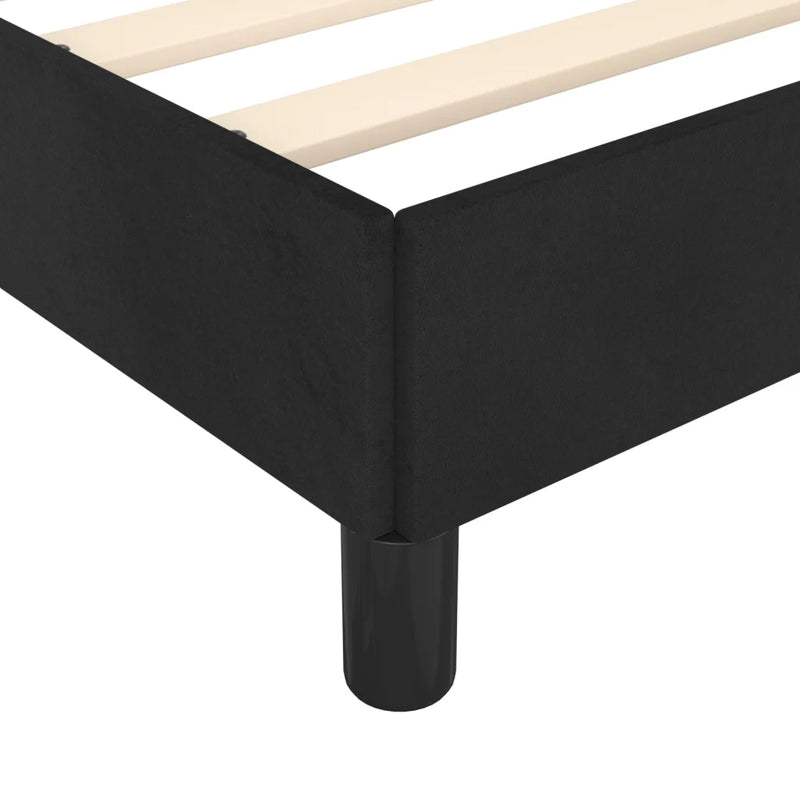 Bed Frame without Mattress Black 152x203 cm Queen Velvet