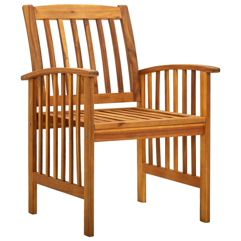 vidaXL Garden Dining Chairs 8 pcs with Cushions Solid Wood Acacia