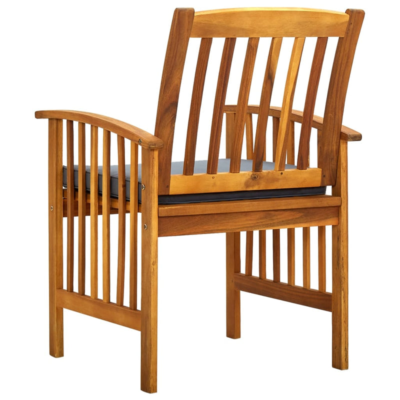 vidaXL Garden Dining Chairs 8 pcs with Cushions Solid Wood Acacia